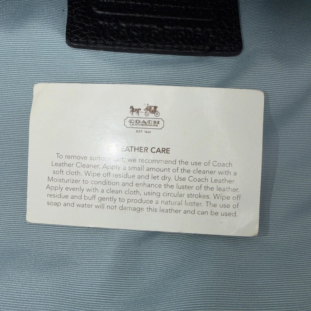 COACH Black Pebble Leather Duffle Crossbody Shoulder Purse Bag F15064 Medium-Lrg - Picture 16 of 16